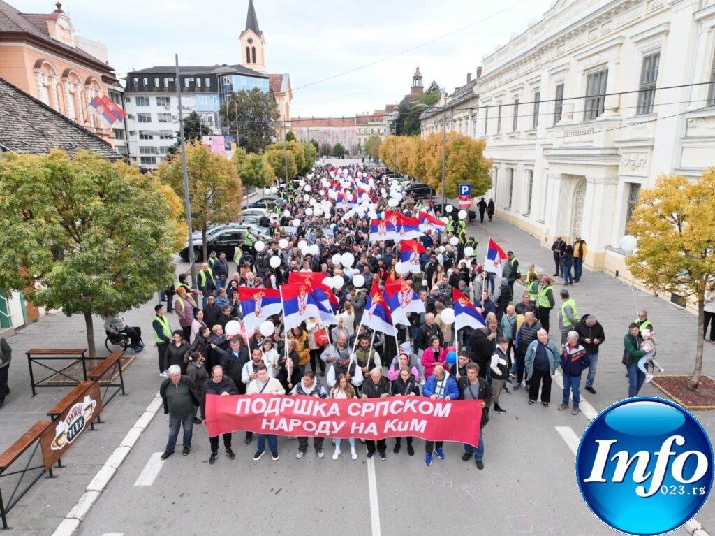 Podrška srpskom narodu na Kosovu i Metohiji 11.10.2025. Zrenjanin