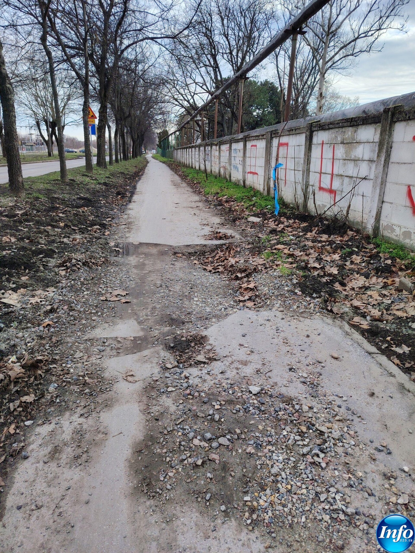 Biciklistička staza u Pančevačkoj ulici Zrenjanin