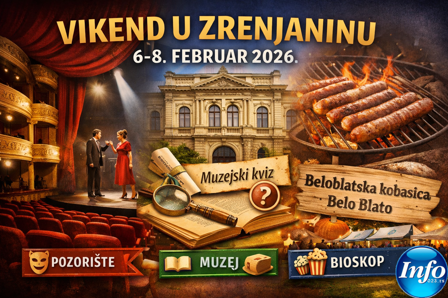 Vikend u Zrenjaninu 6–8. februar 2026 – vodič za događaje