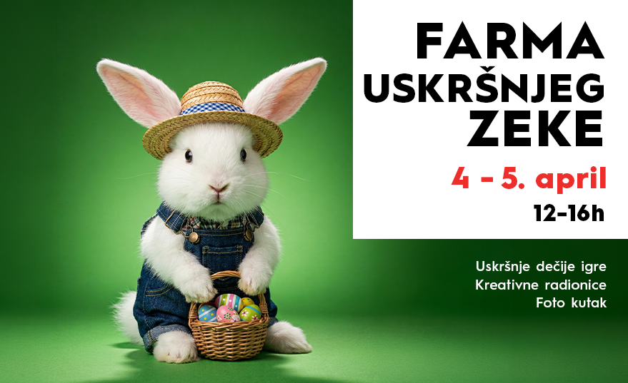 Farma uskršnjeg zeke u BIG Zrenjanin centru 4. i 5. aprila
