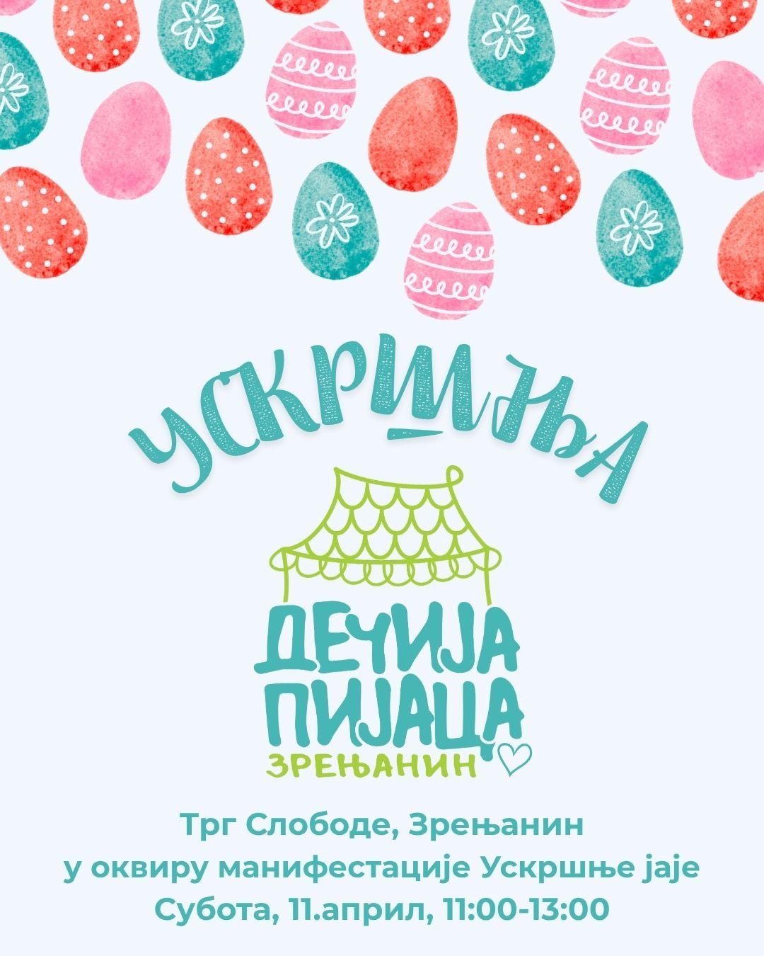 Dečija pijaca Uskršnje jaje Zrenjanin prijave 2026