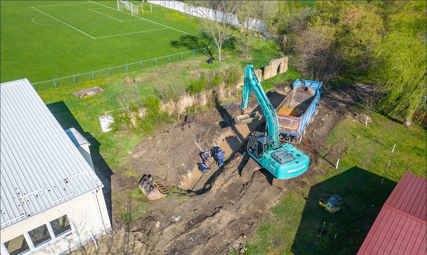 Radovi u Banji Rusandi u Melencima na sportskom kompleksu FK Rusanda