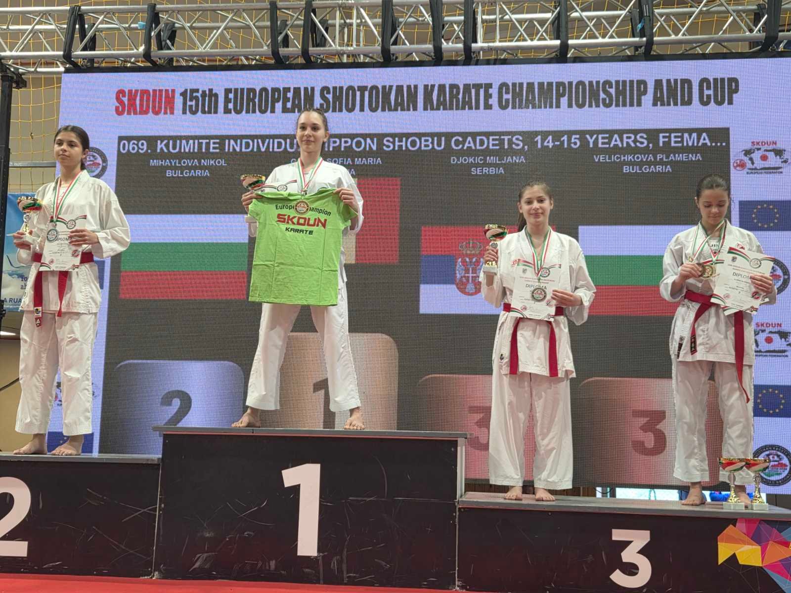 Miljana Đokić osvojila tri bronze na Evropskom prvenstvu u šotokan karateu