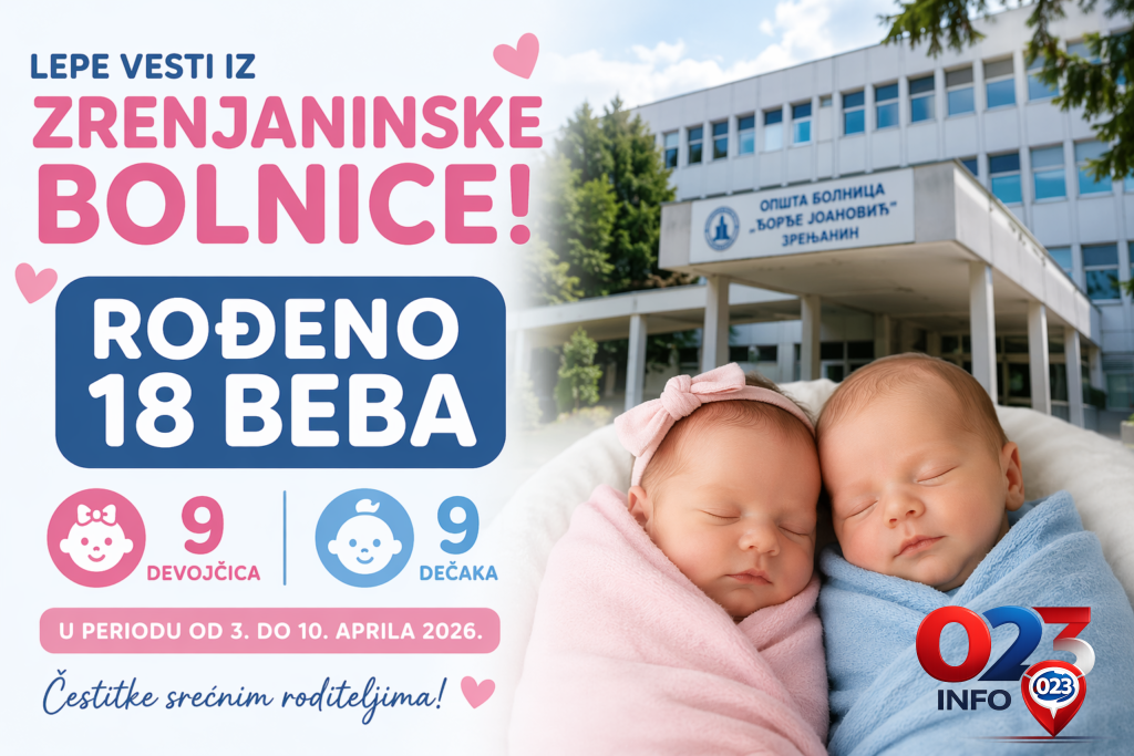 Rođeno 18 beba u zrenjaninskoj bolnici: Devet devojčica i devet dečaka