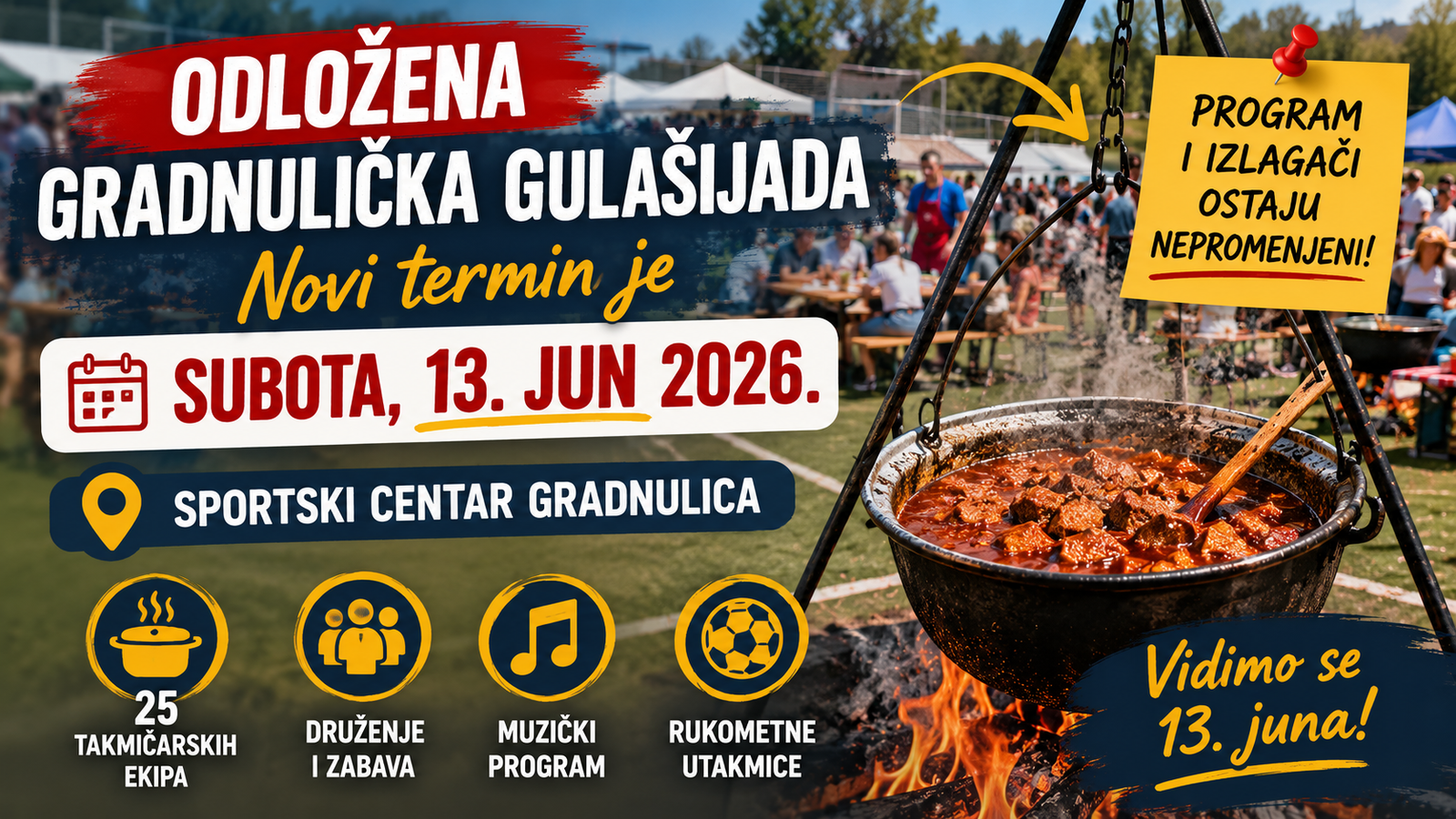 Odložena Gradnulička gulašijada novi termin 13. jun