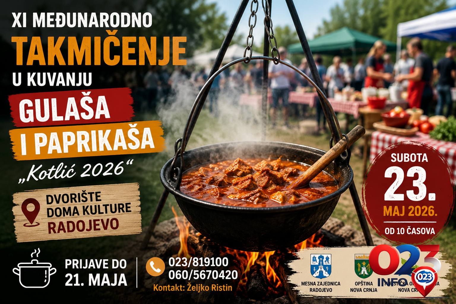 Takmičenje u kuvanju gulaša i paprikaša u Radojevu 23. maja